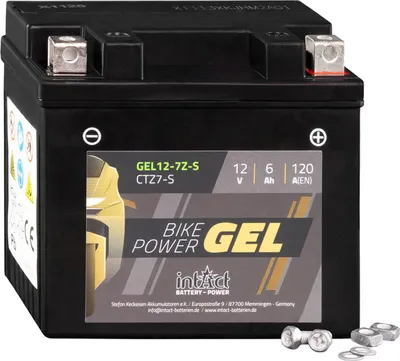 Image de intAct Bike-Power Batterie moto GEL CTZ7-S 12V 6Ah Gel12-7Z-S