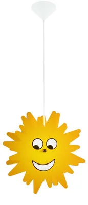 Produktbild von LED Hängeleuchte, Kinder, Sonnen-Design, Holz, gelb, D 38 cm
