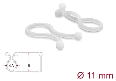 Productafbeelding van Kabelbinders, doorsnede 11 mm, transparant, 100 stuks, voor kabelorganisatie