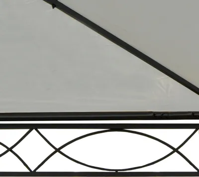Immagine prodotto di Pergola Cadiz, padiglione, struttura robusta 7cm 5x3m ~ crema con parete laterale + zanzariera