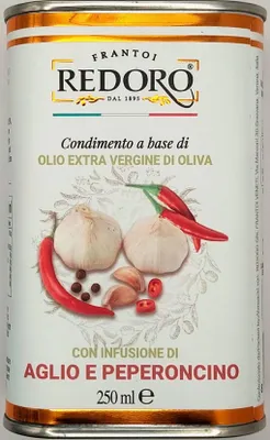 Image de Huile d'olive à l'ail et au piment, 250 ml, Redoro