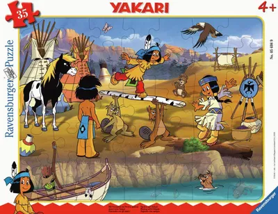 Produktbild von Ravensburger Kinderpuzzle 05698 - Mit Freunden im Freien spielen - 35 Teile Yakari Rahmenpuzzle für Kinder ab 4 Jahren