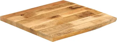 Image de vidaXL Plateau de table 80x80x2,5 cm Arête d'arbre bois massif Bois de mangue rugueux