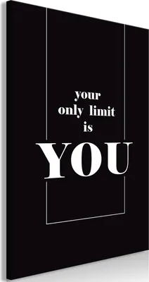 Produktbild von Italienischer Leinwand Leinwandbild - Key to Success (1-part) - Black and White English Inscriptions 60x90 cm Text m-A-0805-b-a