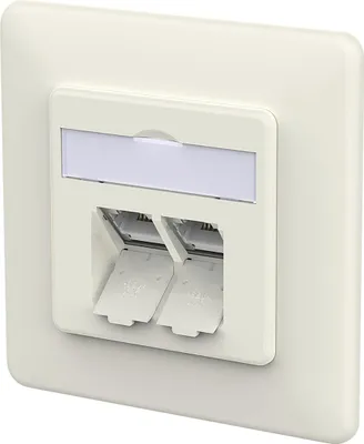 Produktbild von METZ CONNECT E-DAT C6A IDC Dose, 2 Port, UP, reinweiß