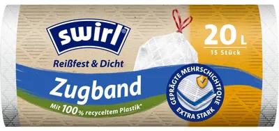 Produktbild von Swirl Müllbeutel 20 L mit Zugband 15 Stück