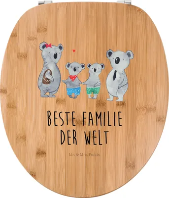 Produktbild von Mr. & Mrs. Panda klo deckel Koala Familie zwei - Transparent - Geschenk, WC-Sitz, Zusammen, WC Sitz, Klobrille, Muttertag, Brille, Klo-Deckel, Koalabär