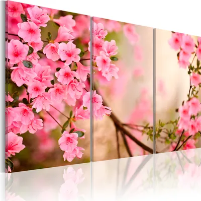 Produktbild von Modernes Wandbild 030210- 47 (120x80) - 3 Teilig Bilder Fotografie auf Vlies Leinwand Foto Bild Dekoration Wand Bilder Kunstdruck Blumen