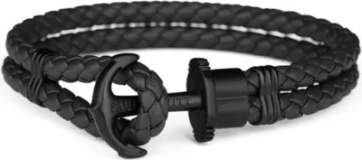Produktbild von Paul Hewitt Armband PHREP Anker IP schwarz/ schwarz M PH-PH-L-B-B-M