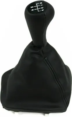 Image de Pommeau de levier de vitesses & sac de levier de vitesses pour BMW Série 3 E36 1990-2000 5 vitesses en similicuir
