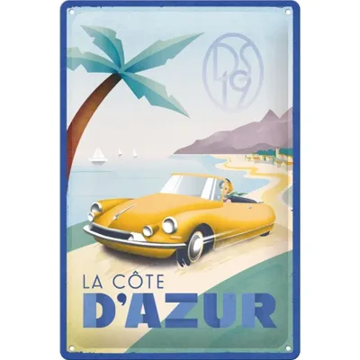 Produktbild von Nostalgic-Art - Blechschild 20 x 30cm - DS - La Cote D'Azur DS19
