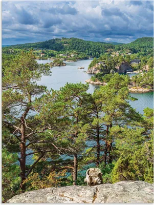 Produktbild von ARTland Wandbild Alu für Innen & Outdoor Landschaft auf Riveneset in Norwegen Größe: 30x40 cm