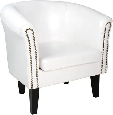Obrázok produktu pre Kreslo Chesterfield, 58 x 71 x 70 cm, biele