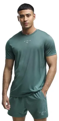 Immagine prodotto di Maglietta a maniche corte Puma X Hyrox, motivo grafico, colore verde, taglia L, uomo
