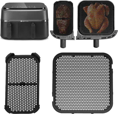 Produktbild von Silikon Spritzschutz passend für Philips Airfryer NA350, Schwarz, Hitzebeständig bis 240°C, Schutz für Heizelement