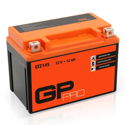 Produktbild von GP-PRO Gel-Batterie 12V 12Ah GTZ14S Rollerbatterie / Motorradbatterie, wartungsfrei versiegelt vorgeladen ähnlich YTZ14S-BS / CTZ14S / YTZ14-S