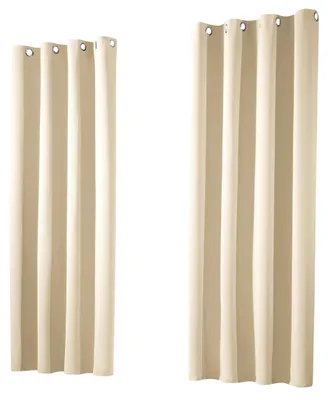 Immagine prodotto di Set di 2 tende oscuranti termiche con passanti - Colore crema - 160x135 cm