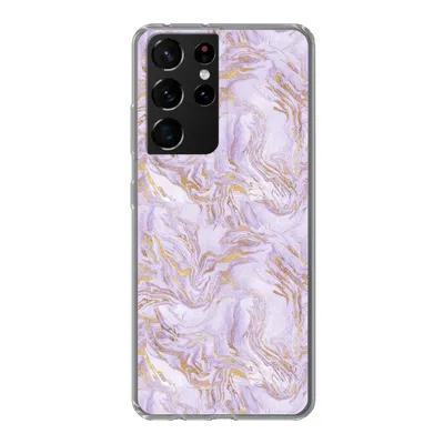Produktbild von MuchoWow® Handyhülle Schutzhülle Hülle für Samsung Galaxy S21 Ultra Abstrakt - Marmor - Gold - Muster Silikon Softcase Handy Hülle - Mobiltelefon