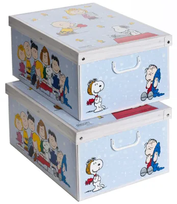 Zdjęcie produktu dla Lavatelli Zestaw 2 pudełek do przechowywania z pokrywką Peanuts, 39 x 50 x 24 cm