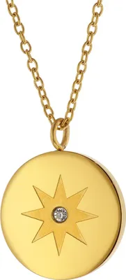 Produktbild von trendor 75883 Damen-Kette mit Anhänger Gold auf Edelstahl Ankerkette