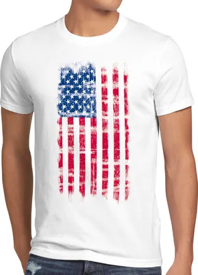 Produktbild von BaumwolleCloud USA Vintage Flagge T-Shirt Herren