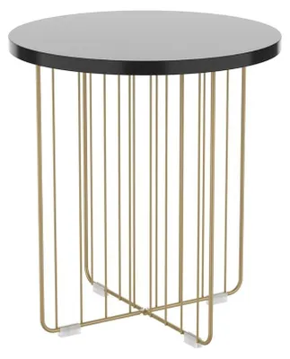 Beistelltisch 44x47,8 cm goldfarben legierter Stahl modern