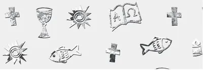 Produktbild von Transparentpapier Silver style 115g/qm A4 VE=25 Blatt Christliche Symbole