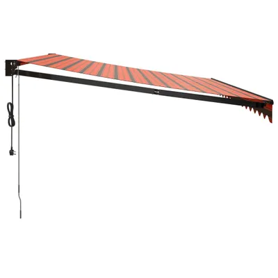 Produktbild von vidaXL Elektrische Markise mit Kurbel Orange und Braun 4,5x3 m