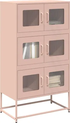 Immagine prodotto di vidaXL Credenza Rosa 68x39x123 cm Acciaio