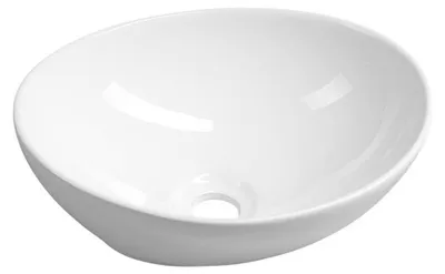 Immagine prodotto di Aqualine Ceramics - Lavabo da appoggio, 420x340 mm, senza foro per miscelatore, bianco 49412
