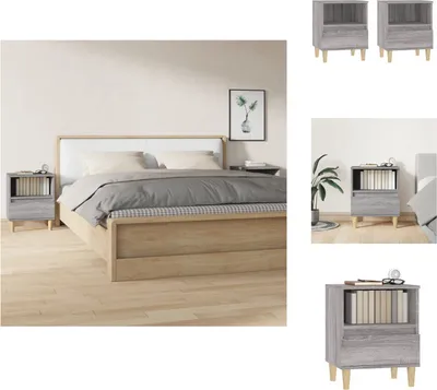 Obrázek produktu pro vidaXL Noční stolky 2 ks. Grey Sonoma 40x35x50 cm - Noční stolky