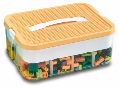 Produktbild von Stapelbare Aufbewahrungsboxen mit Deckel für Spielzeug und Lego