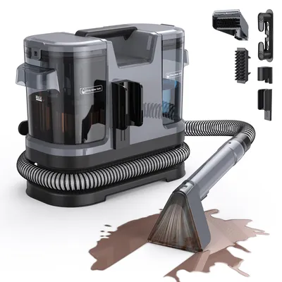 Produktbild von Lubluelu A6 3-in-1 Polsterreiniger Waschsauger Teppichreiniger 15000Pa 600W, 1,75L+1L Doppeltank, Fleckenreiniger für Sofa, Polster & Auto Grau