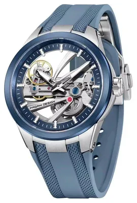 Obrázek produktu pro Pánské hodinky Pagani Design Xeric, mechanické, silikonový řemínek, skeletový design, modrá/stříbrná barva