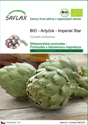 Obrázek produktu pro SAFLAX - BIO - Artyčok - Imperial Star - Cynara scolymus - 5 Semena
