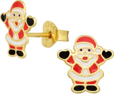 Produktbild von Ohrstecker Weihnachtsmann: Ohrringe Weihnachten Silber 925