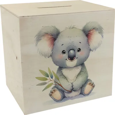 Produktbild von Sitzender Koala Spardose aus Holz