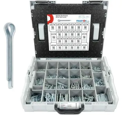 Produktbild von Frantos L-BOXX Sortiment Splinte DIN 94 Stahl verzinkt 2800-tlg