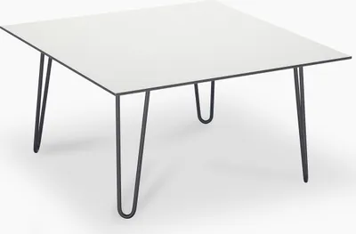 Produktbild von janEven Couchtisch FloatLine Weiß Quadratisch Hairpin Beine