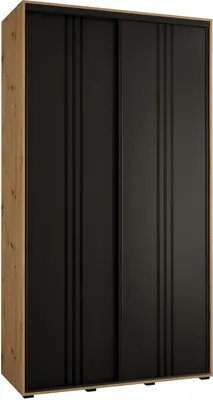 Produktbild von MEBLE KRYSPOL Davos 6 Schrank, zwei Türen - 235,2x140x45 cm - Artisan Schwarz Schwarz
