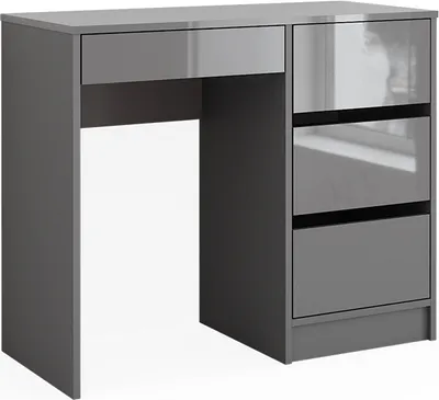 Produktbild von Schminktisch Vicco Sherry Grau Hochglanz 90 cm mit 4 Schubladen, Model 41280