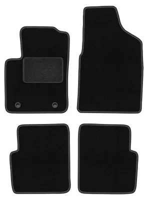 Image de Tapis de sol en moquette pour Ford Ka MK2 2008-2012 (à hayon) – jeu 4 pièces, noirs, sur mesure – Wielganizator LUX