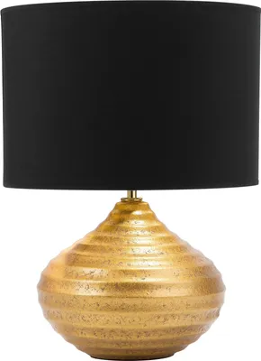 Obrázek produktu pro BELIANI Stolní lampa zlatá keramická 42 cm látková stínící kabel ve tvaru vázy s moderním designem