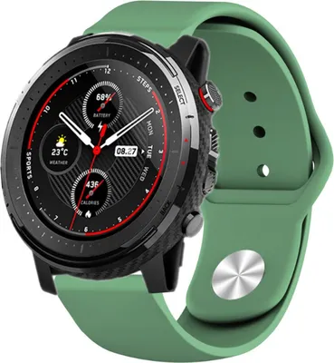 Produktbild von Strap-it Xiaomi Amazfit Stratos Sportarmband (Armeegrün)