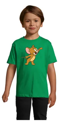 Produktbild von Jerry Kinder T Shirt Cartoon Print Rundhals Kurzarm Baumwolle