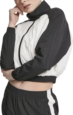 Obrázok produktu pre Urban Classics TB2662 | Dámska krátka rifľová bunda Batwing Training Jacket - farba: blk/wht - veľkosť: M
