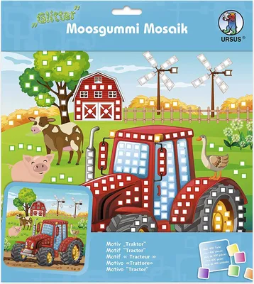 Produktbild von URSUS Moosgummi-Mosaik "Glitter - Traktor"