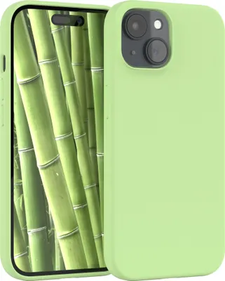 Produktbild von EAZY CASE Silikonhülle für Apple iPhone 15 Silikon Backcover Schutz in Grün