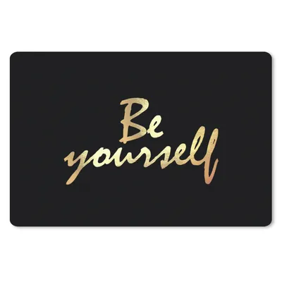 Produktbild von MuchoWow® Mauspad Mousepad Zitate - Selbstvertrauen - Gold - Schwarz 27x18 cm - Mousepads - Maus Mat - Pad - Mausunterlage - Büroartikel - Desk Matten