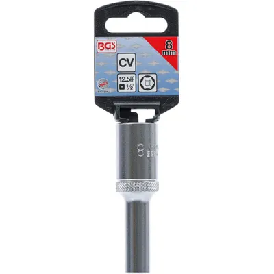 Produktbild von BGS 9355 Steckschlüssel-Einsatz Sechskant, tief, A ntrieb Innenvierkant 12,5 mm (1/2"), SW 8 mm